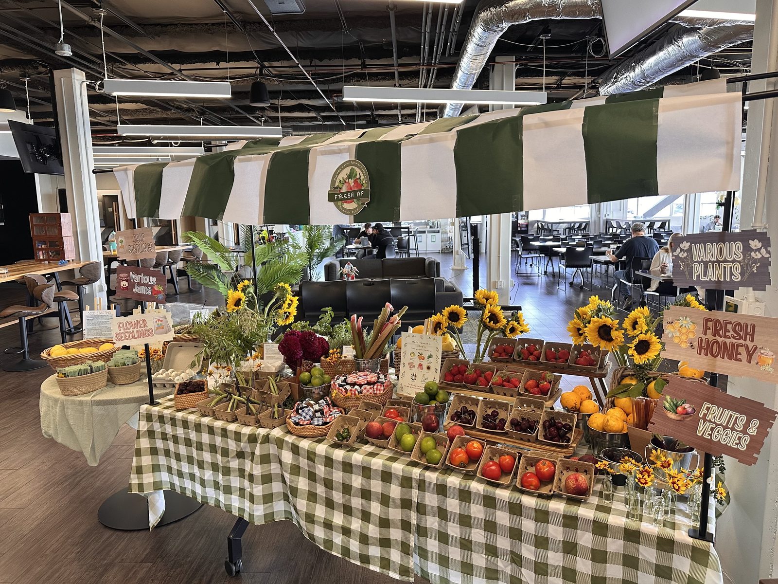 Fresh AF farmers market stall