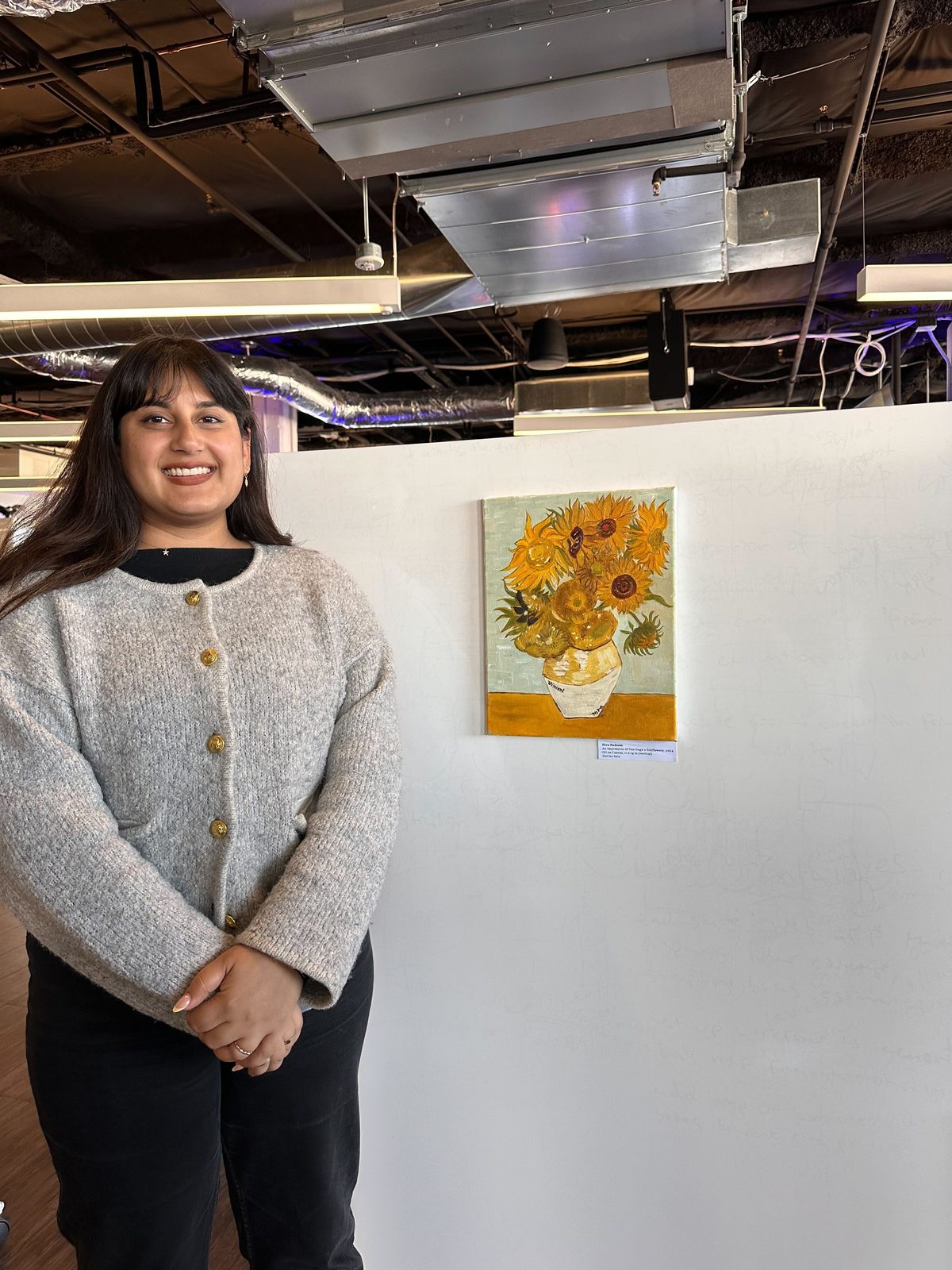 Hira Nadeem with An Impression of Van Gogh's Sunflowers, 2024