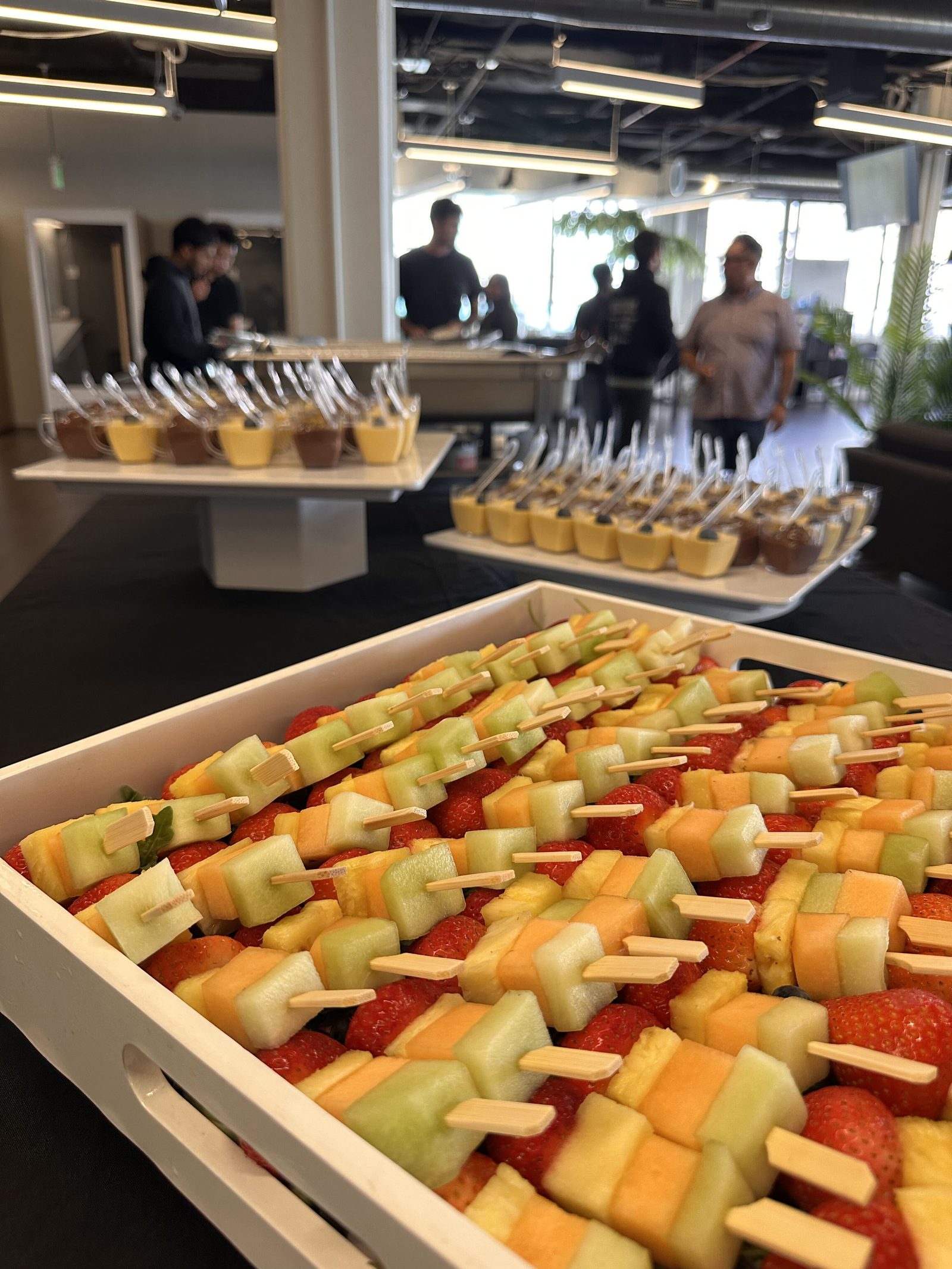 Fresh Fruit Skewers and Dessert Cups