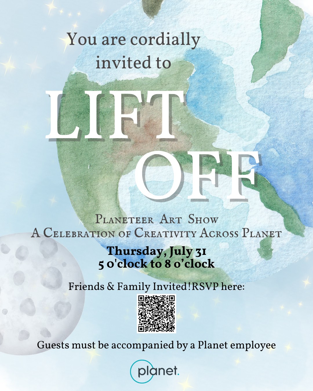 Lift Off event invitation