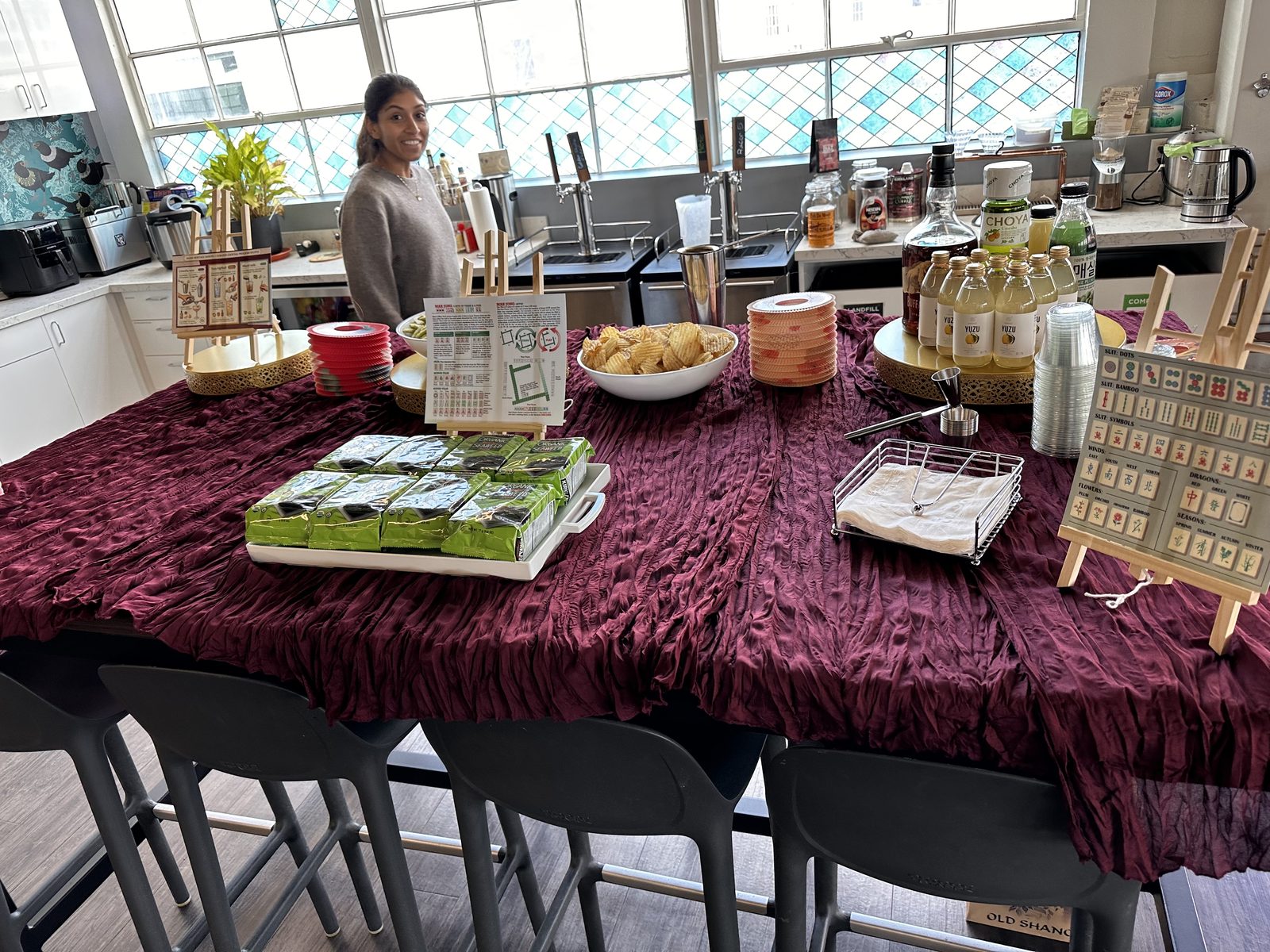 Office happy hour, AAPI Heritage Month mahjong bar
