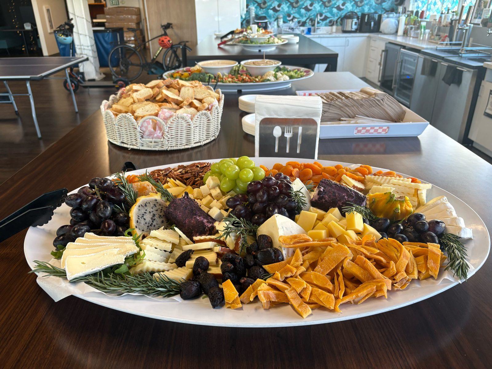 Bedrock team happy hour, charcuterie platter